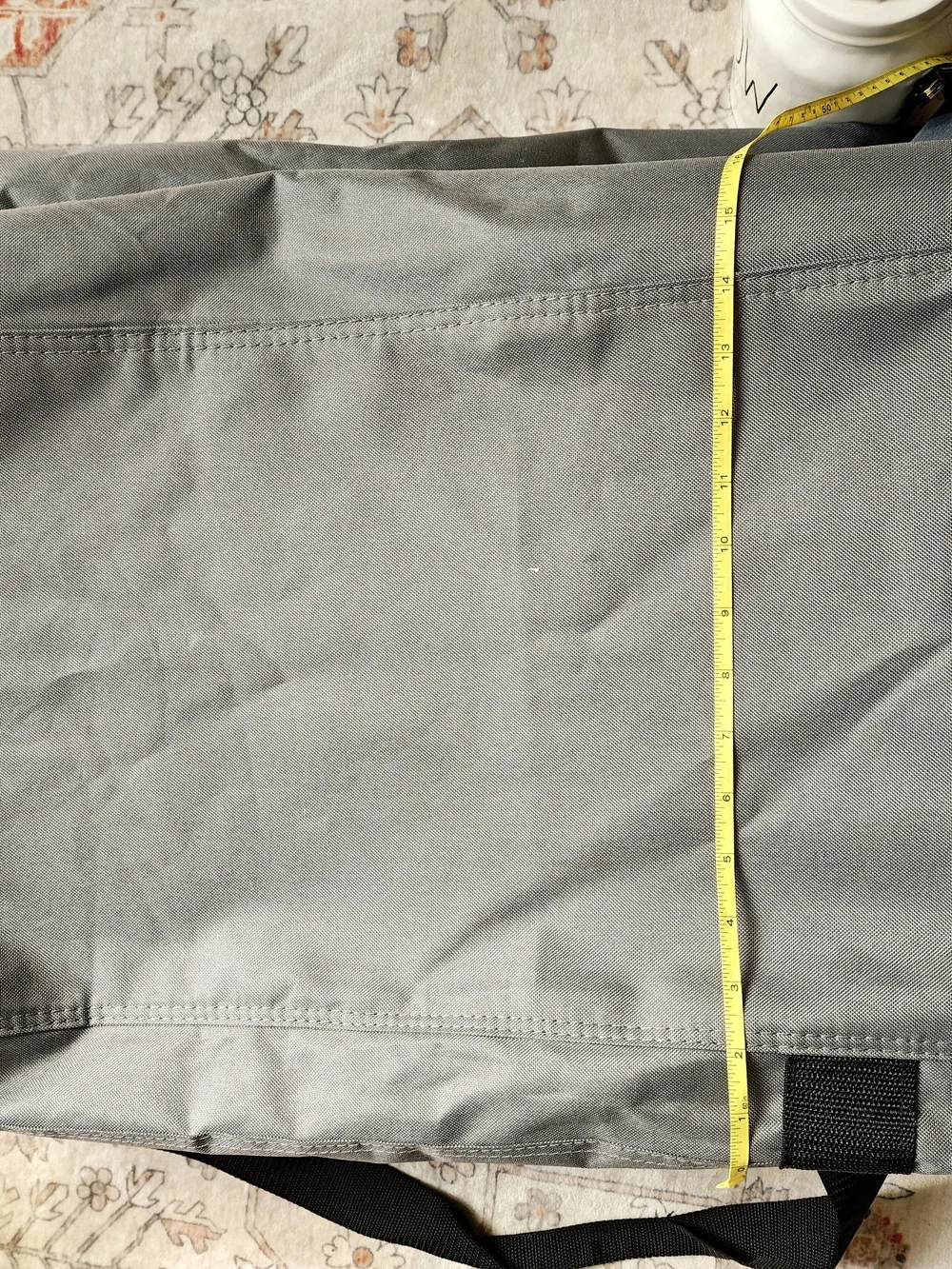 Gray Men’s Duffel Bag with Black Straps